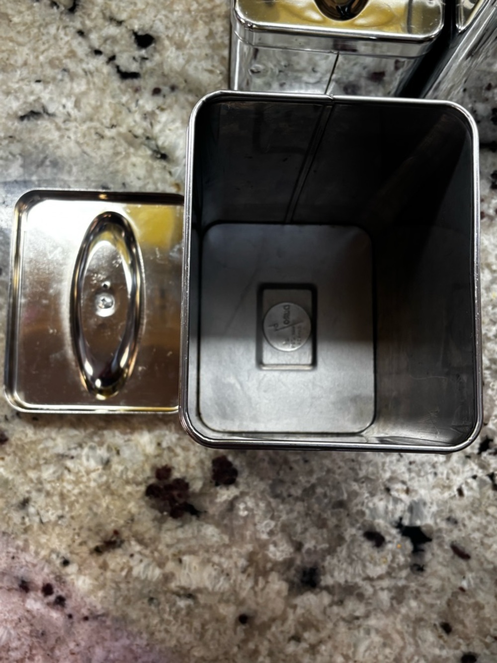 Duro set of 4 vintage chrome kitchen canisters: flour, sugar, coffee, tea - Picture 6 of 12